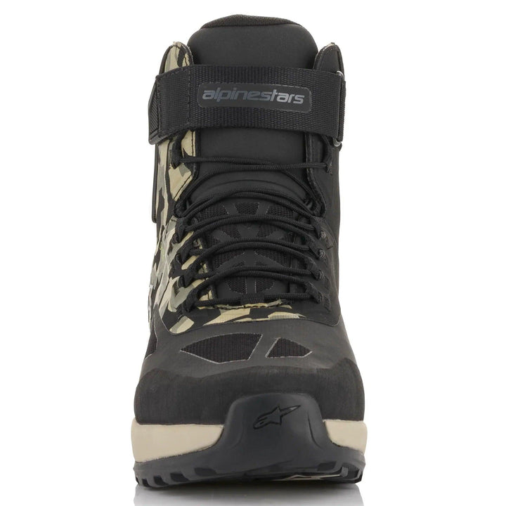 Alpinestars CR-6 Drystar Riding Shoes - Black/Gray Camo/Sand - Motor Psycho Sport