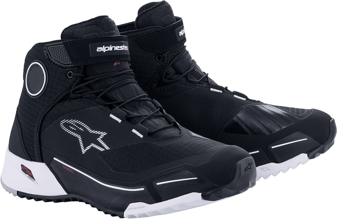 Alpinestars CR-X Drystar Riding Shoes - Black/White - Motor Psycho Sport