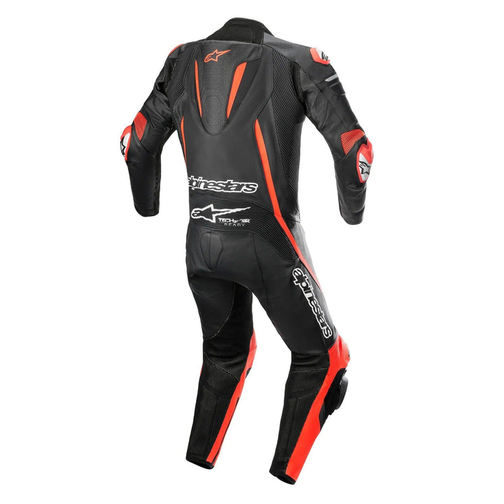 Alpinestars Fusion 1-Piece Leather Suit Black/Red Fluo - Motor Psycho Sport