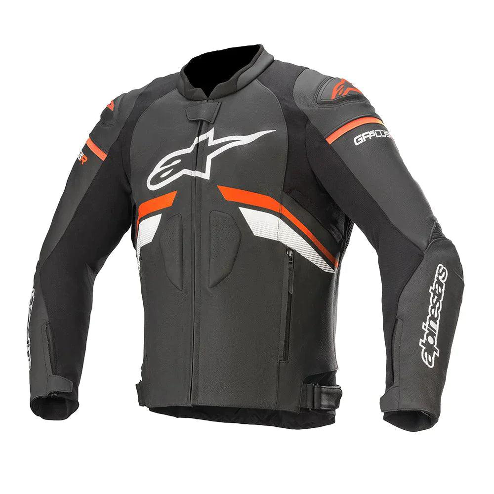 Alpinestars GP Plus R V3 Leather Jacket Black/Red Fluorescent/White - Motor Psycho Sport