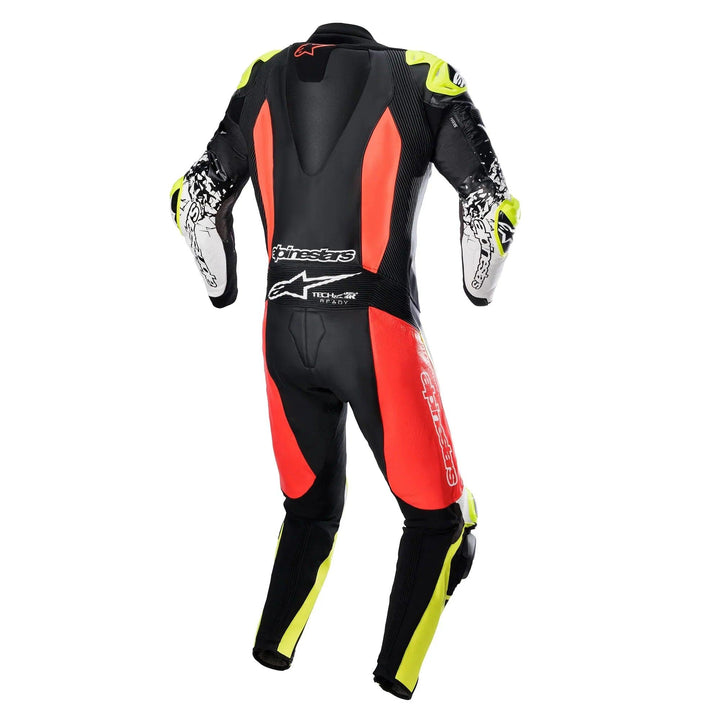 Alpinestars GP Tech V4 Leather Suit Racing Professional - Black/Red Fluo/Yello Fluo - Motor Psycho Sport