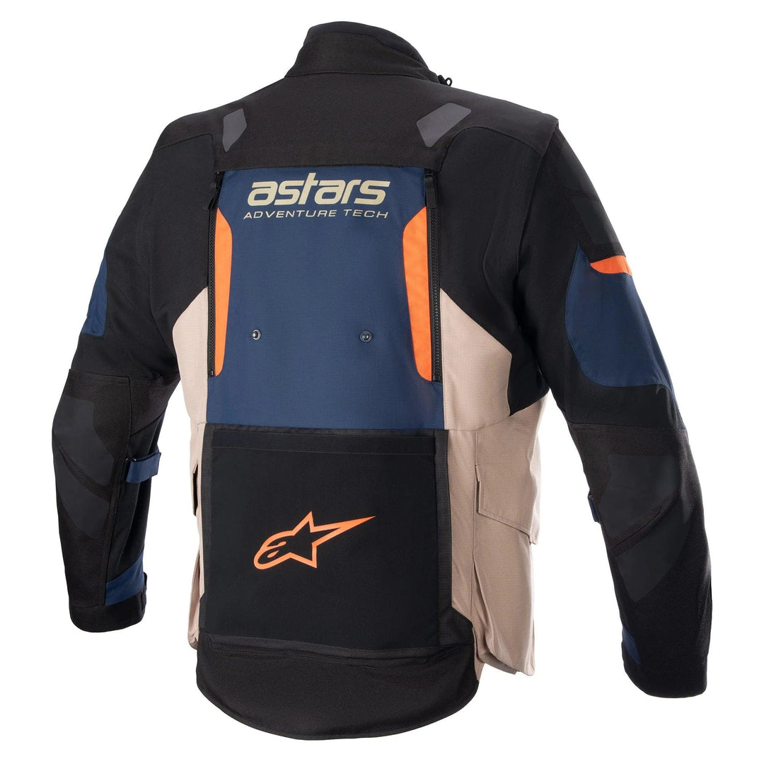 Alpinestars Halo Drystar Jacket - Dark Blue/Dark Khaki/Flame Ora - Motor Psycho Sport