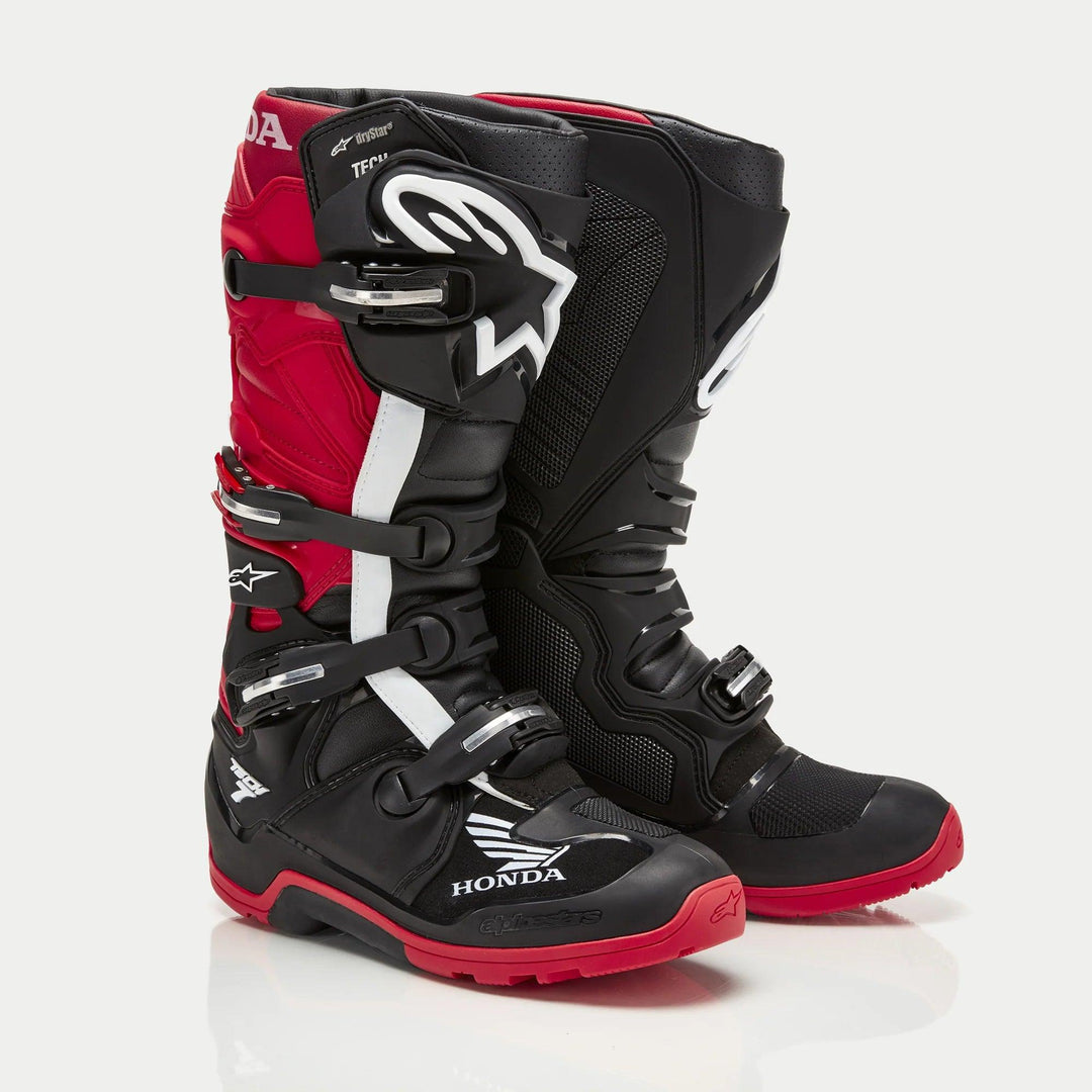 Alpinestars Honda Tech 7 Enduro Drystar Boots - Black/Bright Red - Motor Psycho Sport