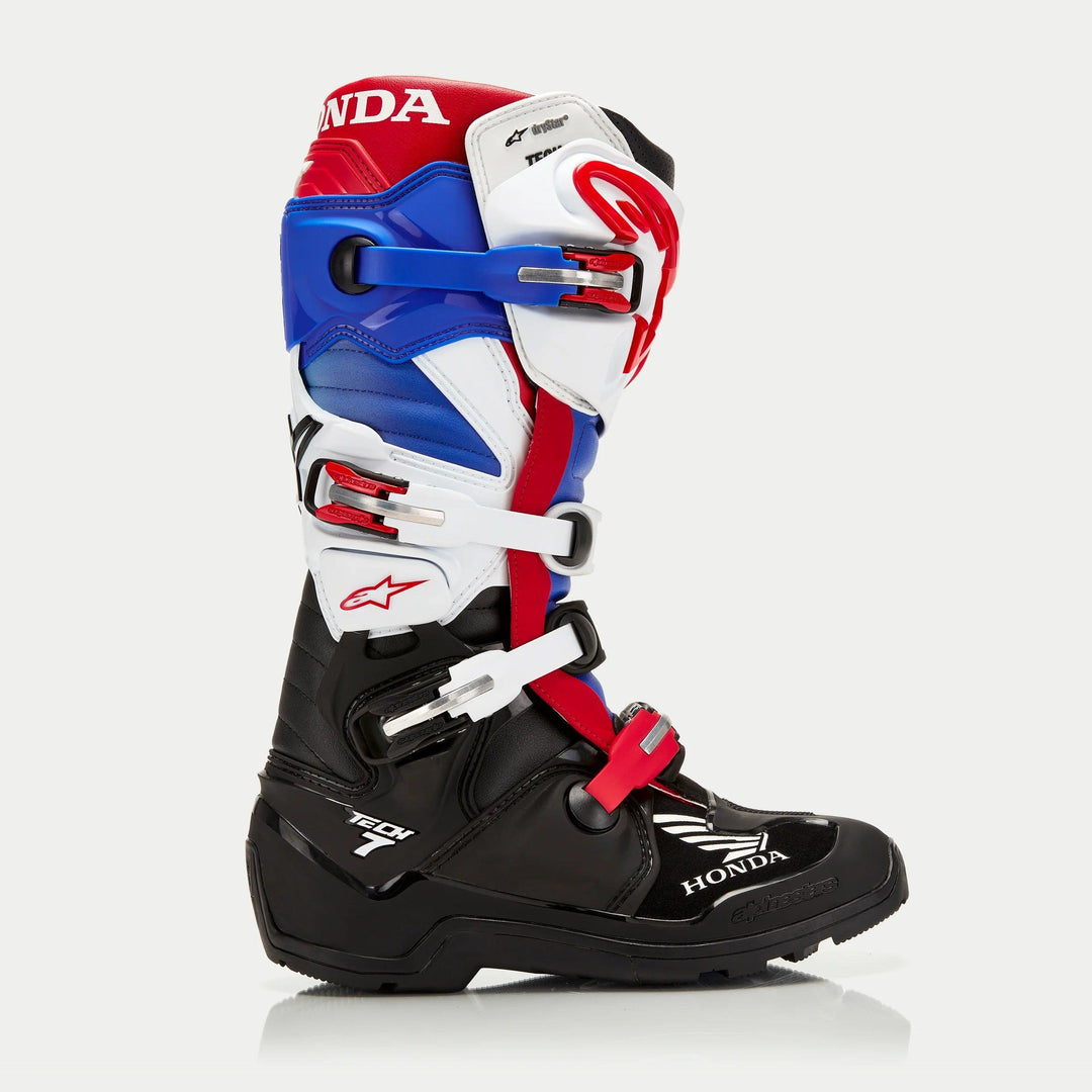 Alpinestars Honda Tech 7 Enduro Drystar Boots - Black/White/Blue/Bright Red - Motor Psycho Sport