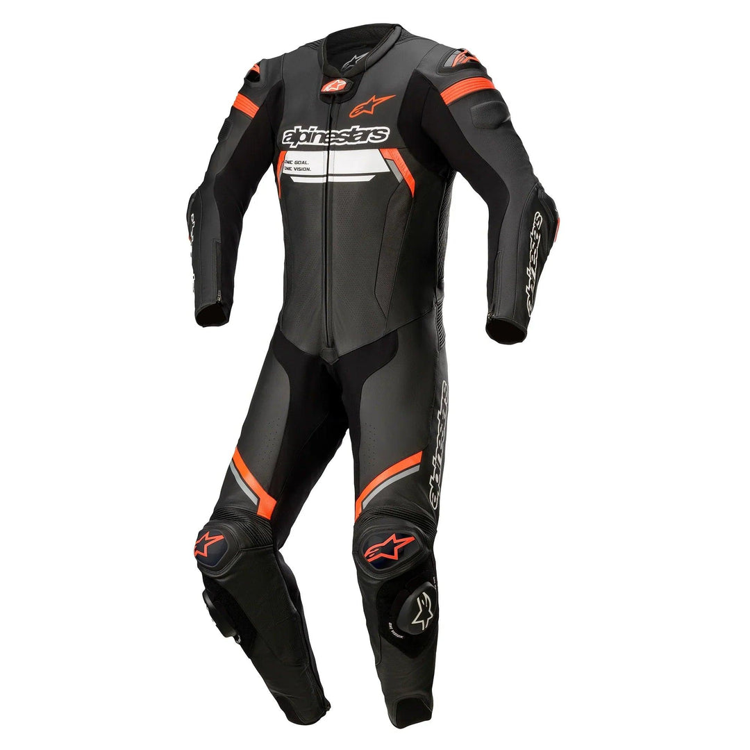 Alpinestars Missile Ignition V2 1-Piece Leather Suit Black/Red Fluo - Motor Psycho Sport