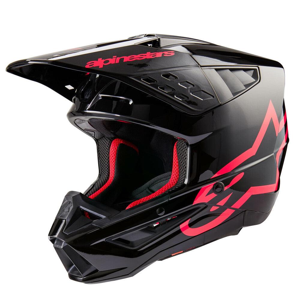 Alpinestars S-M5 Corp Helmet Black/Diva Pink Glossy - Motor Psycho Sport