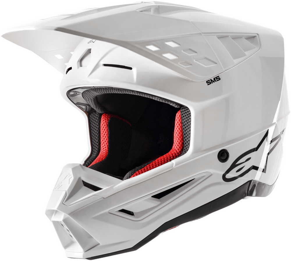 Alpinestars S-M5 Solid Helmet White Glossy - Motor Psycho Sport