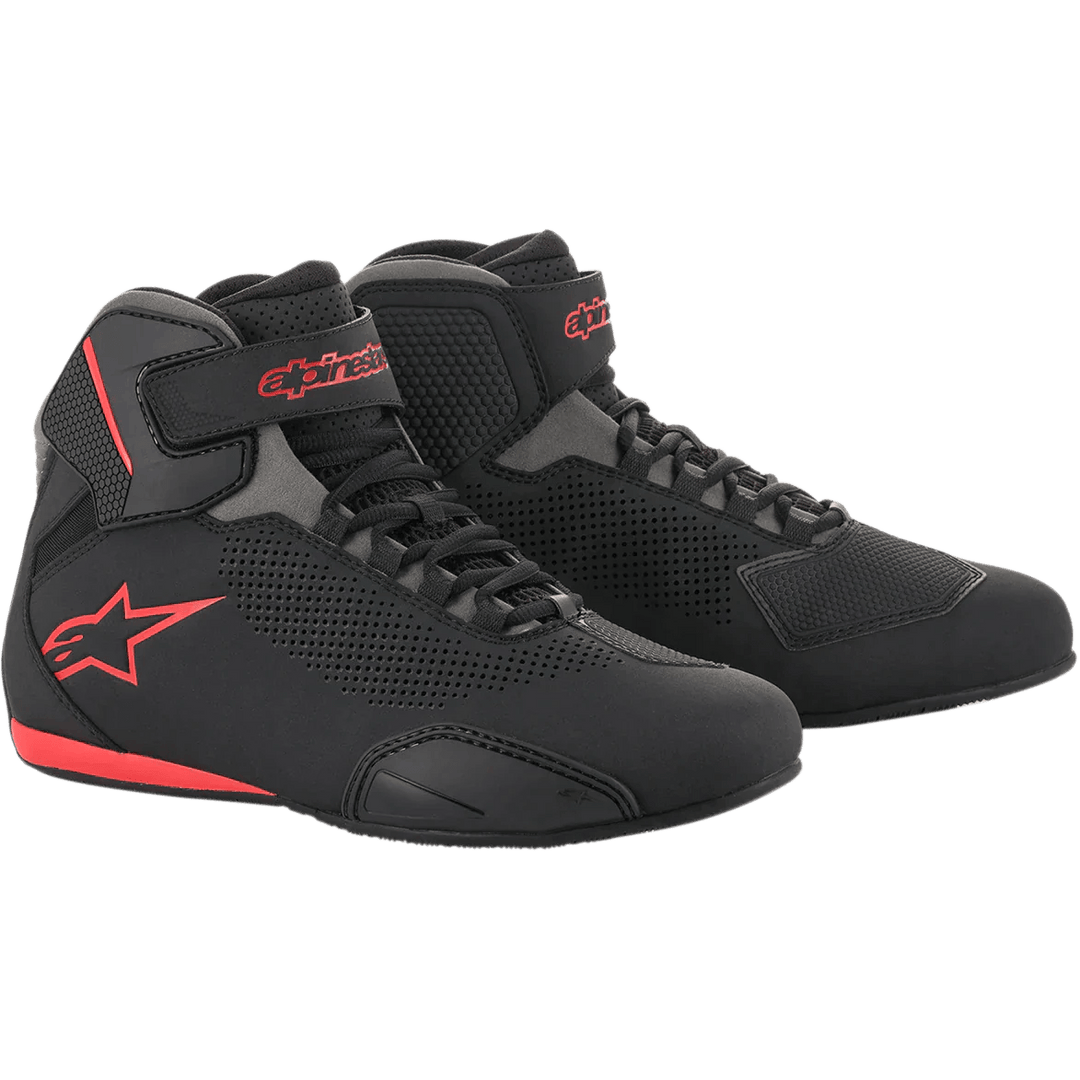 Alpinestars Sektor Vented Black/Gray/Red Shoes - Motor Psycho Sport