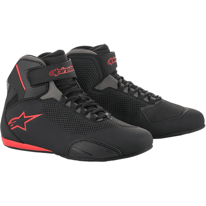 Alpinestars Sektor Vented Black/Gray/Red Shoes - Motor Psycho Sport