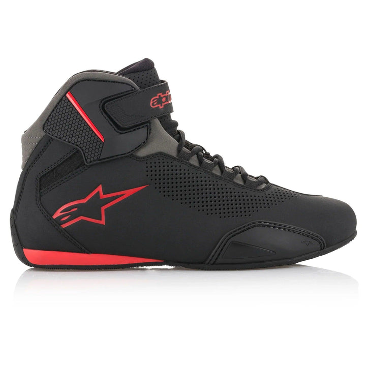 Alpinestars Sektor Vented Black/Gray/Red Shoes - Motor Psycho Sport