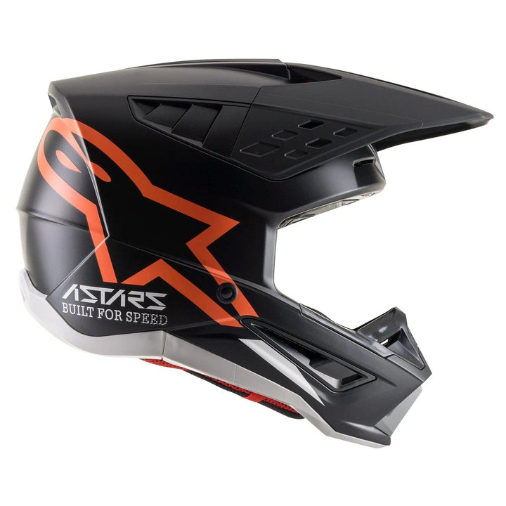 Alpinestars SM5 Compass Black/Orange Fluorescent Matte Helmet - Motor Psycho Sport