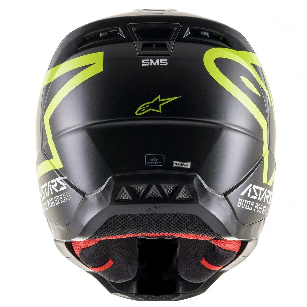 Alpinestars SM5 Compass Black/Yellow Fluorescent Matte Helmet - Motor Psycho Sport