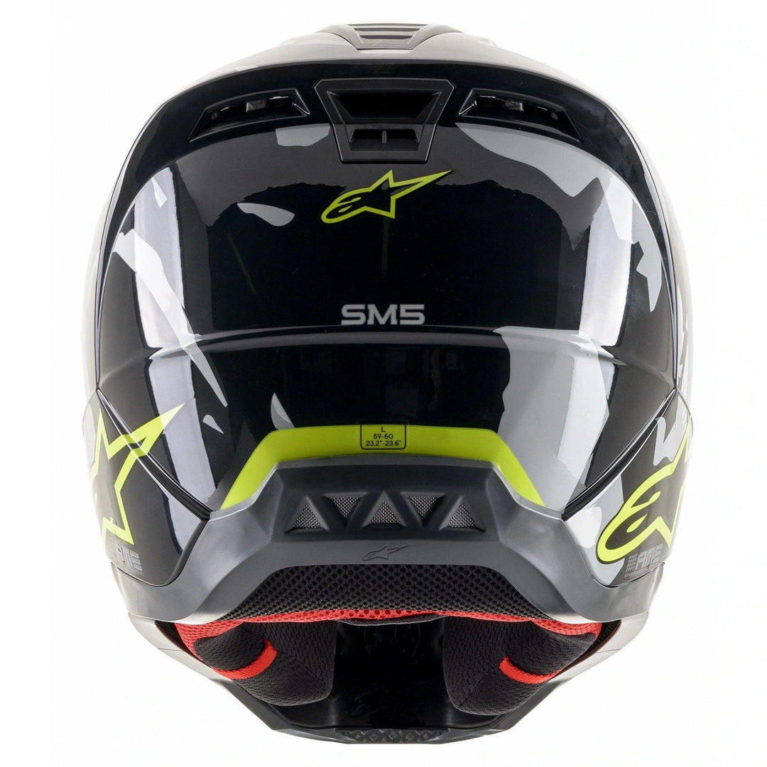 Alpinestars SM5 Rover Anthracite/Yellow Fluorescent/Gray Camo Glossy Helmet - Motor Psycho Sport