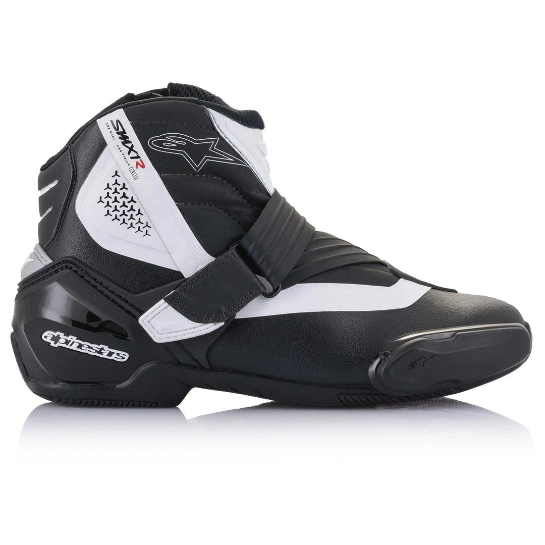 Alpinestars SMX-1 R V2 Black/White Boots - Motor Psycho Sport