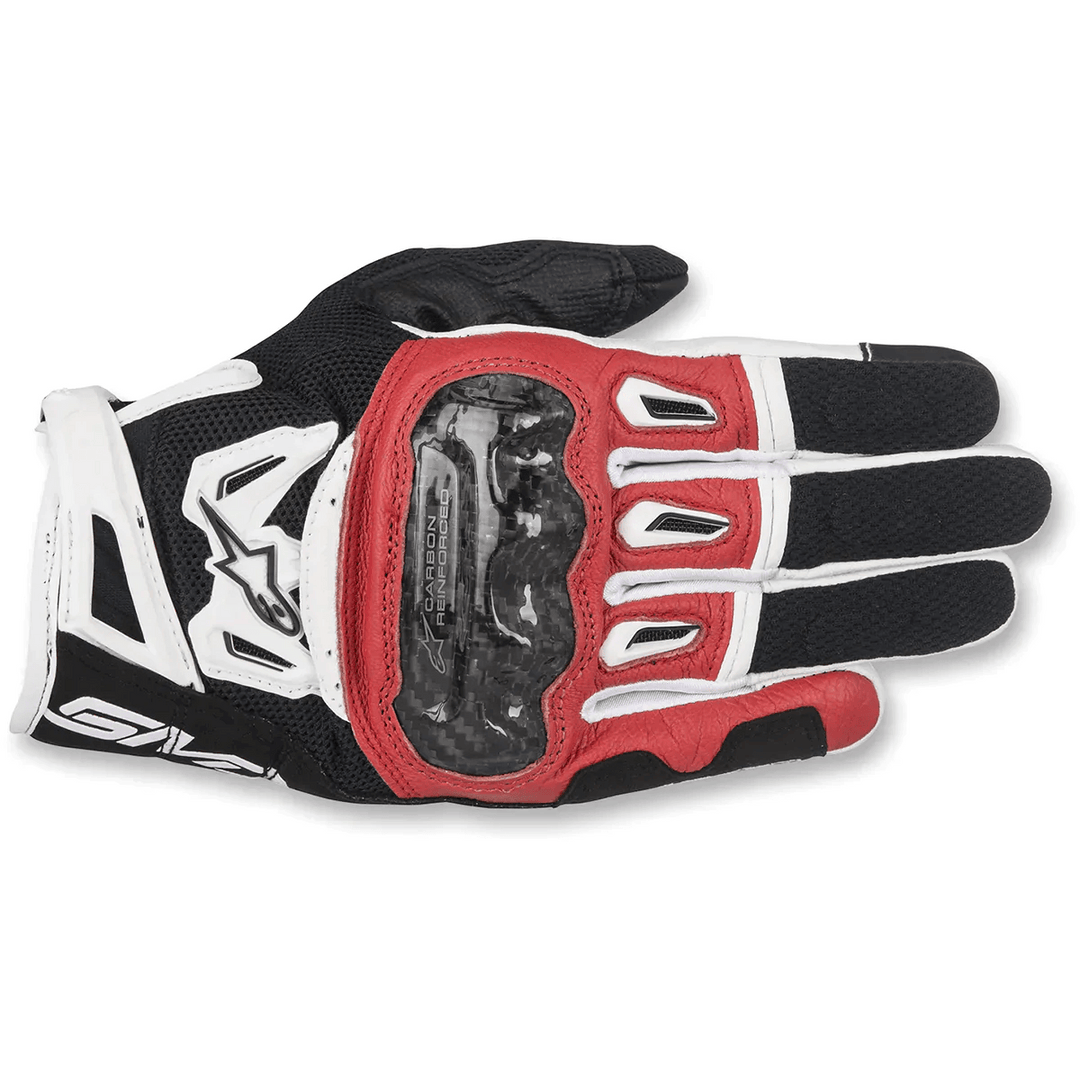 Alpinestars SMX-2 Air Carbon V2 Gloves - Black/Red/White - Motor Psycho Sport