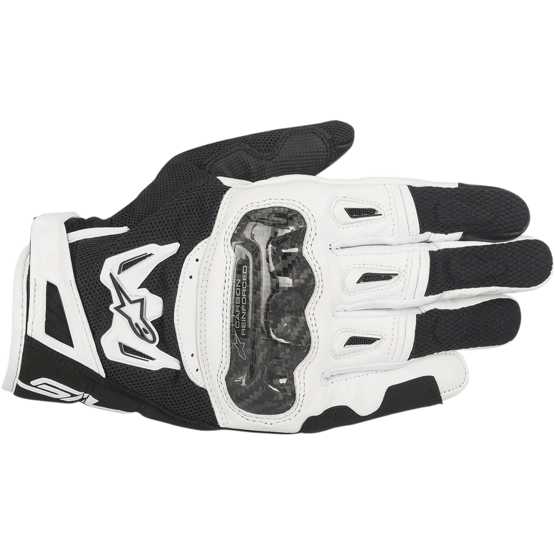 Alpinestars SMX-2 Air Carbon V2 Gloves - Black/White - Motor Psycho Sport