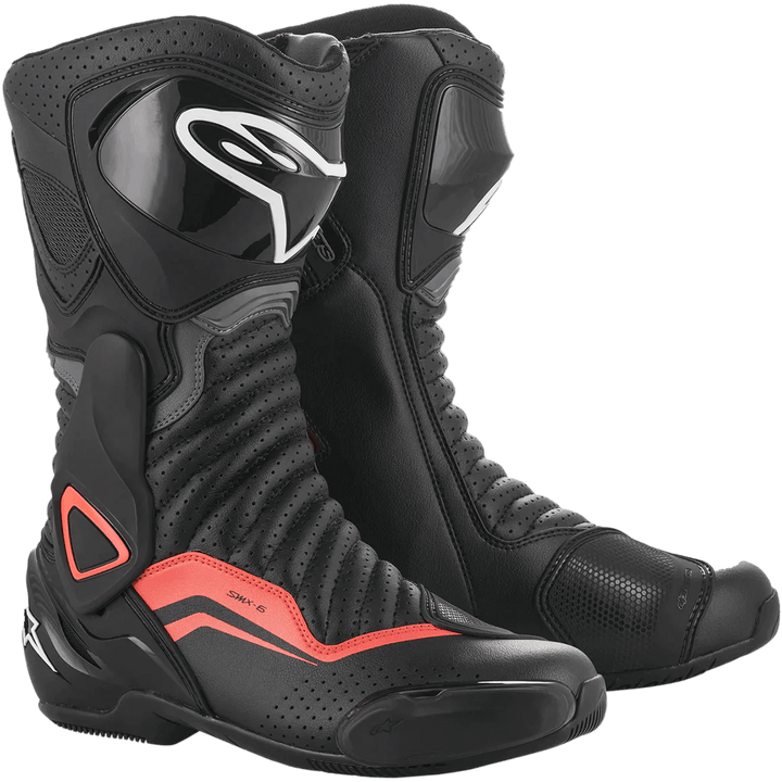 Alpinestars SMX-6 V2 Vented Black/Gray/Red Boots - Motor Psycho Sport