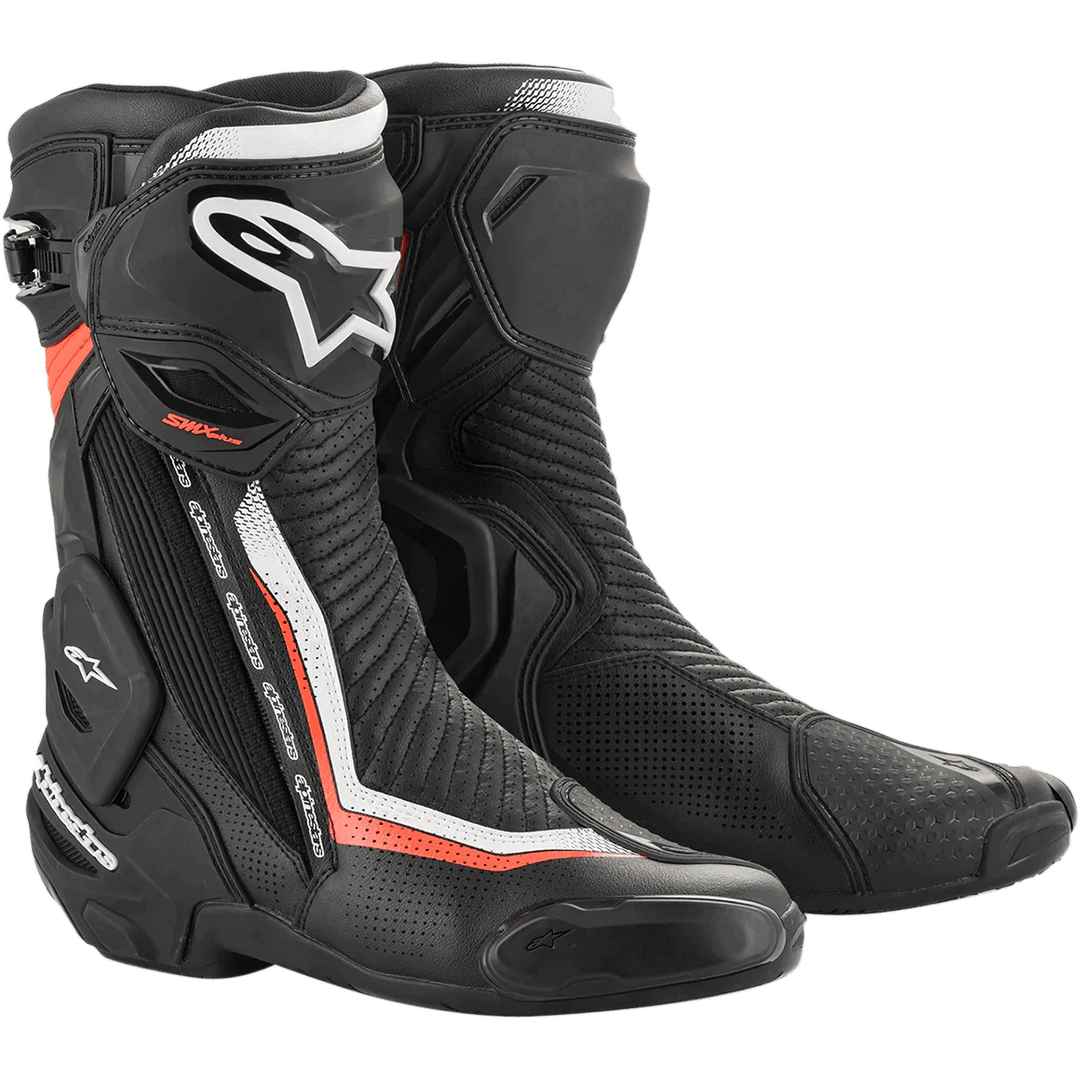 Alpinestars SMX Plus V2 Vented Boots - Black/White/Red - Motor Psycho Sport