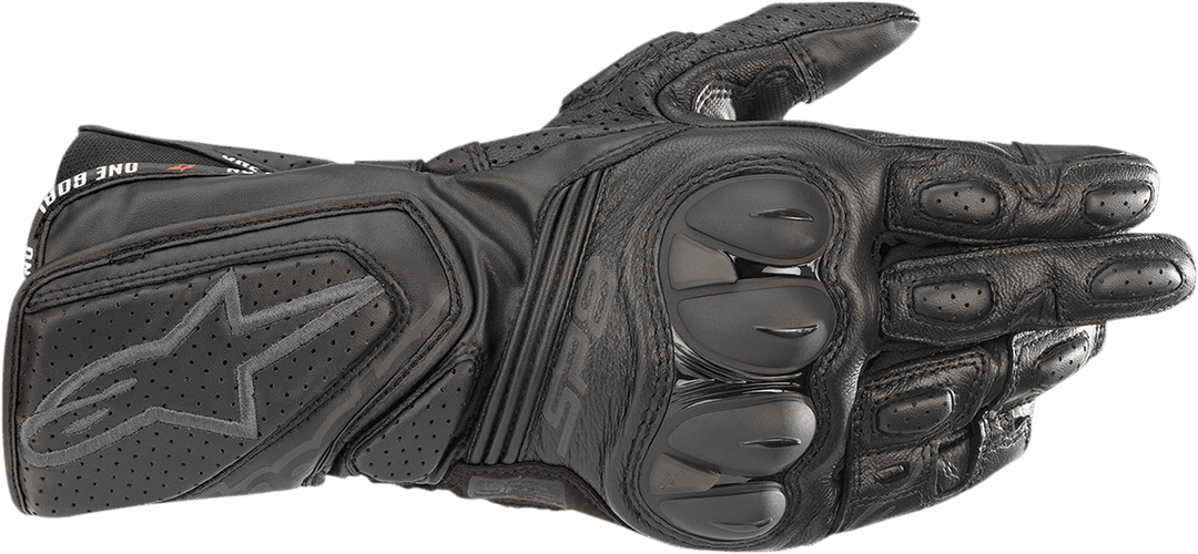 Alpinestars SP-8 V3 Leather Gloves - Black/Black - Motor Psycho Sport