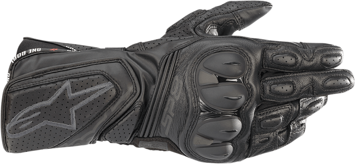 Alpinestars SP-8 V3 Leather Gloves - Black/Black - Motor Psycho Sport