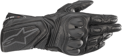 Alpinestars SP-8 V3 Leather Gloves - Black/Black - Motor Psycho Sport
