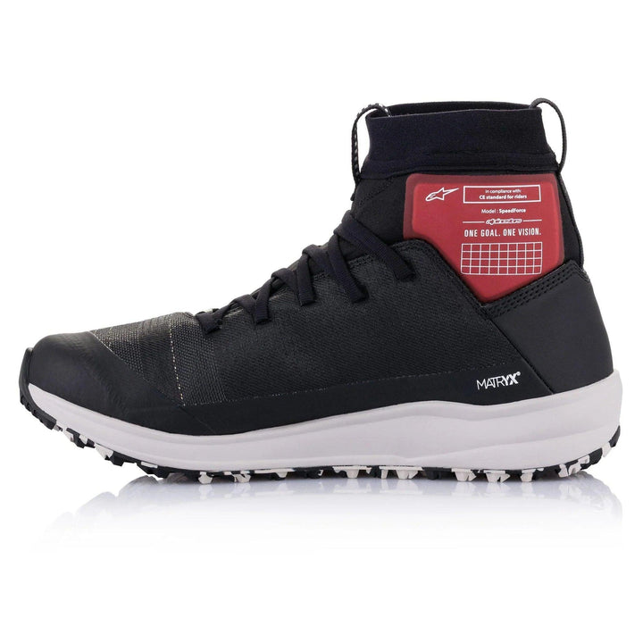 Alpinestars Speedforce Shoes Black/White/Red - Motor Psycho Sport