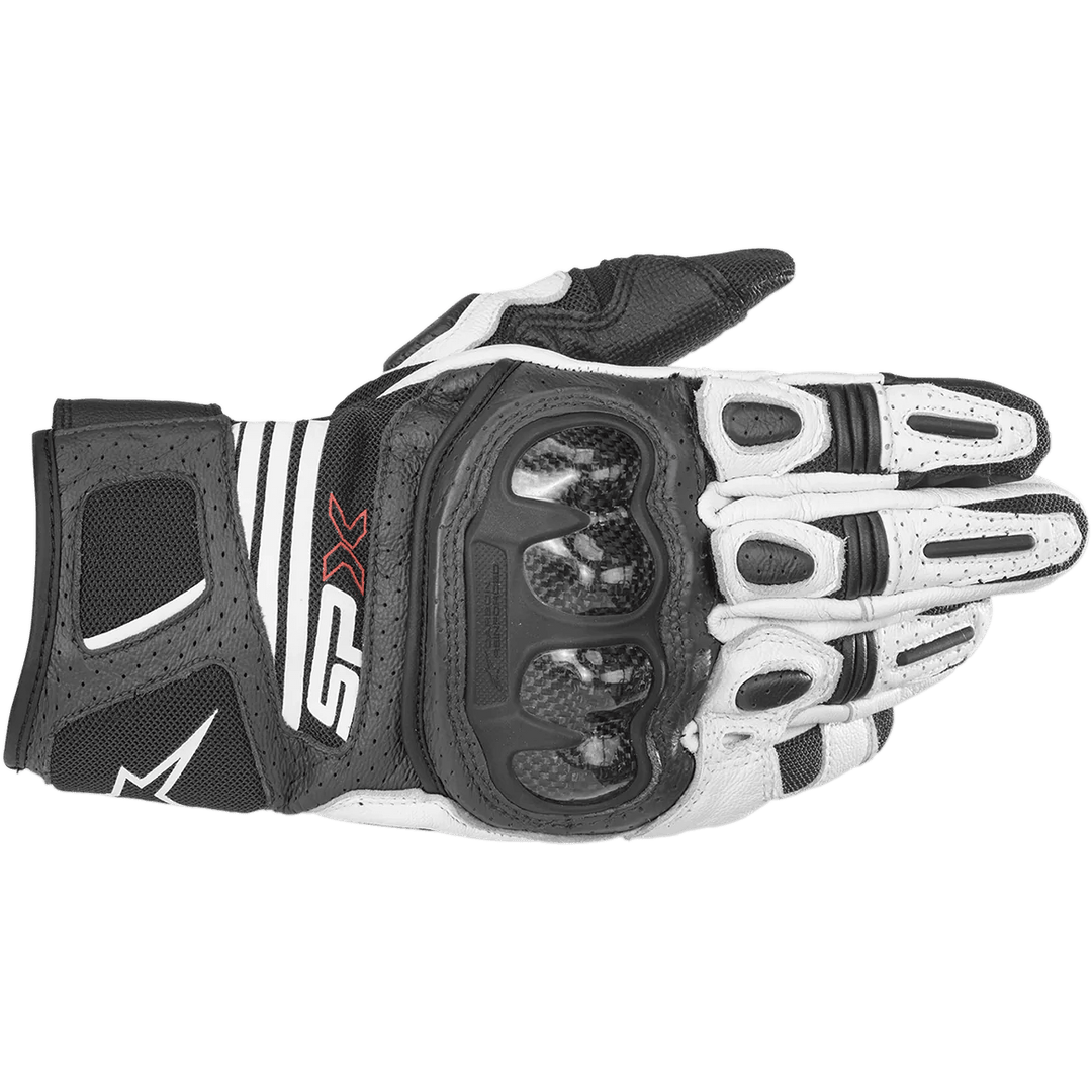 Alpinestars SPX AC V2 Gloves - Black/White - Motor Psycho Sport