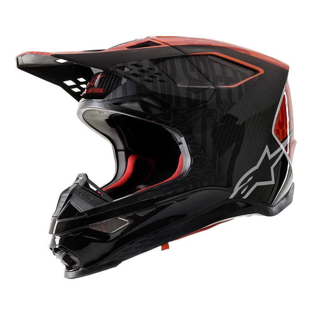 Alpinestars Supertech M10 Alloy Black/Orange/Red Helmet - Motor Psycho Sport