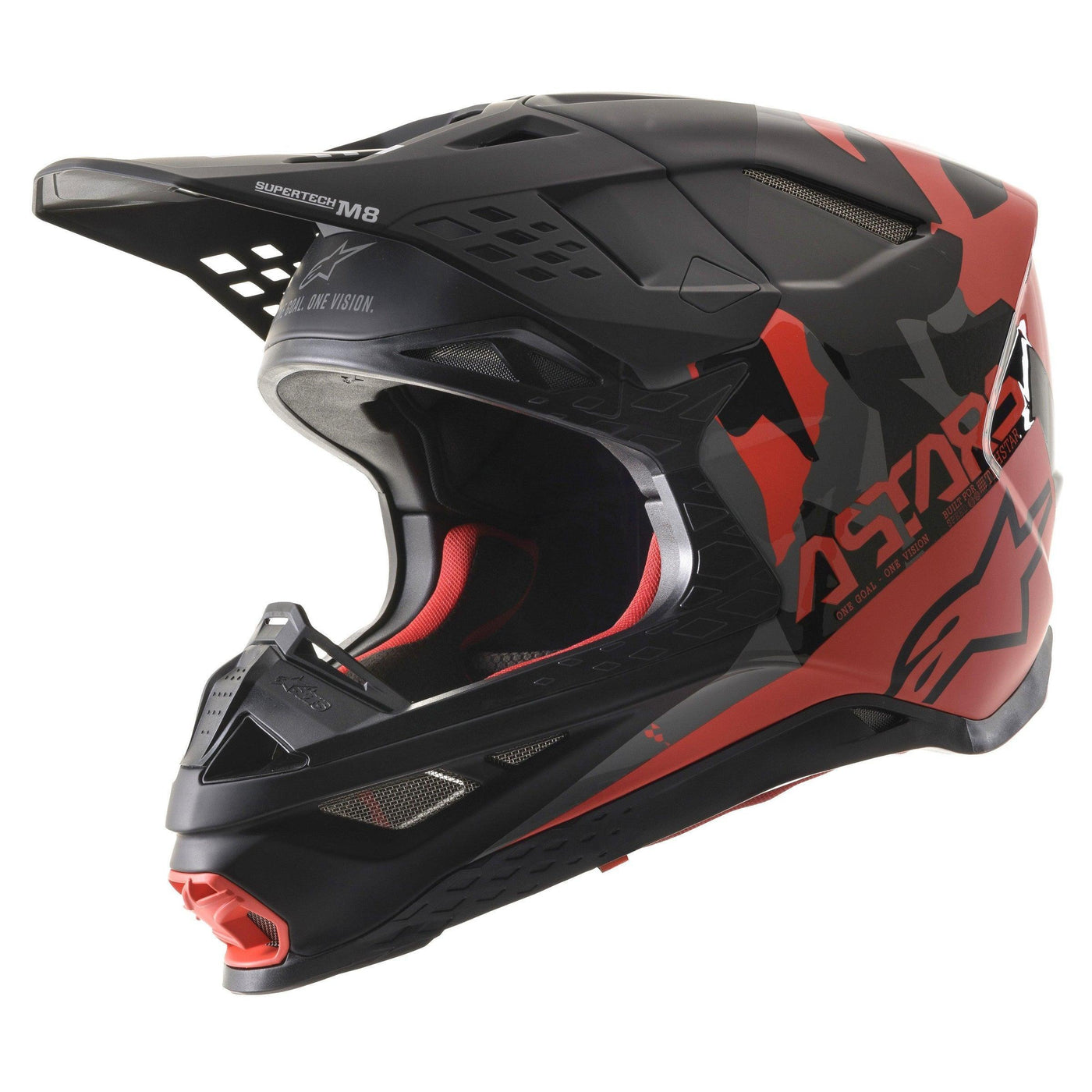 Alpinestars Supertech M8 Echo Black/Gray/Red Fluo Helmet - Motor Psycho Sport