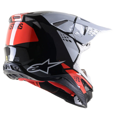 Alpinestars Supertech M8 Factory Black/White/Red Fluo Glossy Helmet - Motor Psycho Sport
