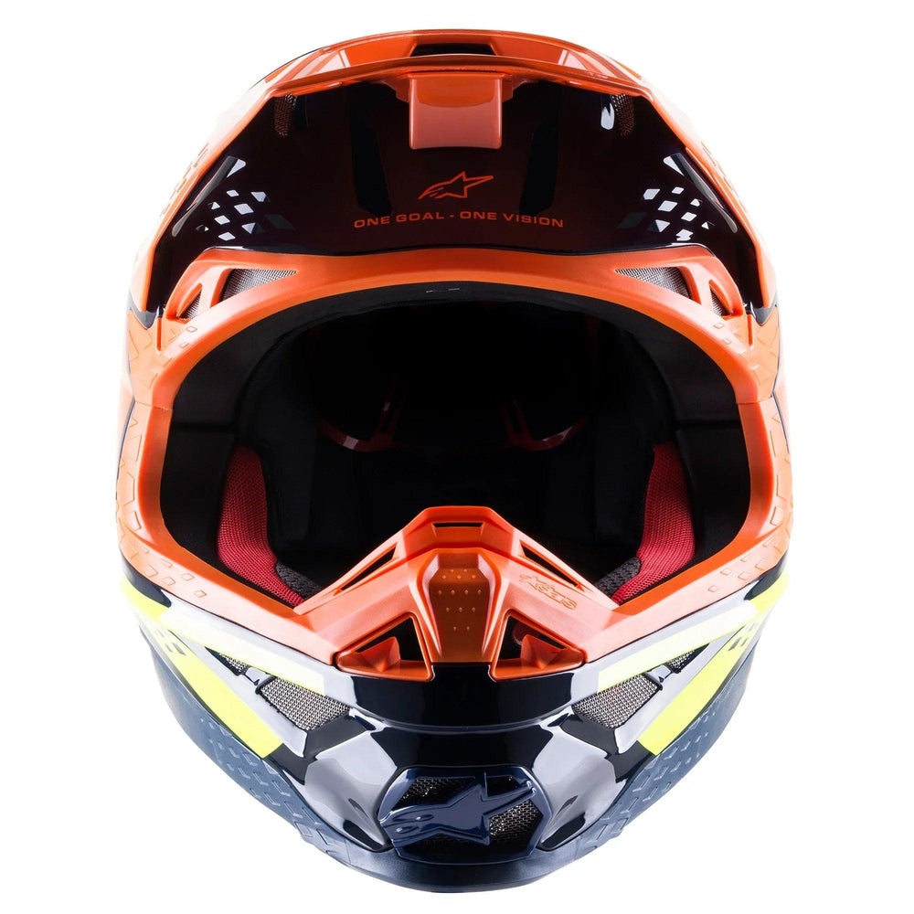 Alpinestars Supertech M8 Factory Dark Blue/Orange/Yellow Fluo Helmet - Motor Psycho Sport