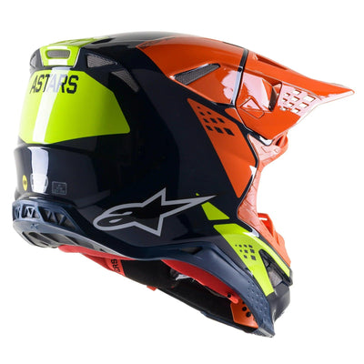 Alpinestars Supertech M8 Factory Dark Blue/Orange/Yellow Fluo Helmet - Motor Psycho Sport