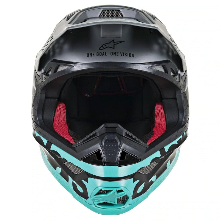 Alpinestars Supertech M8 Radium Black/Gray/Teal Helmet - Motor Psycho Sport
