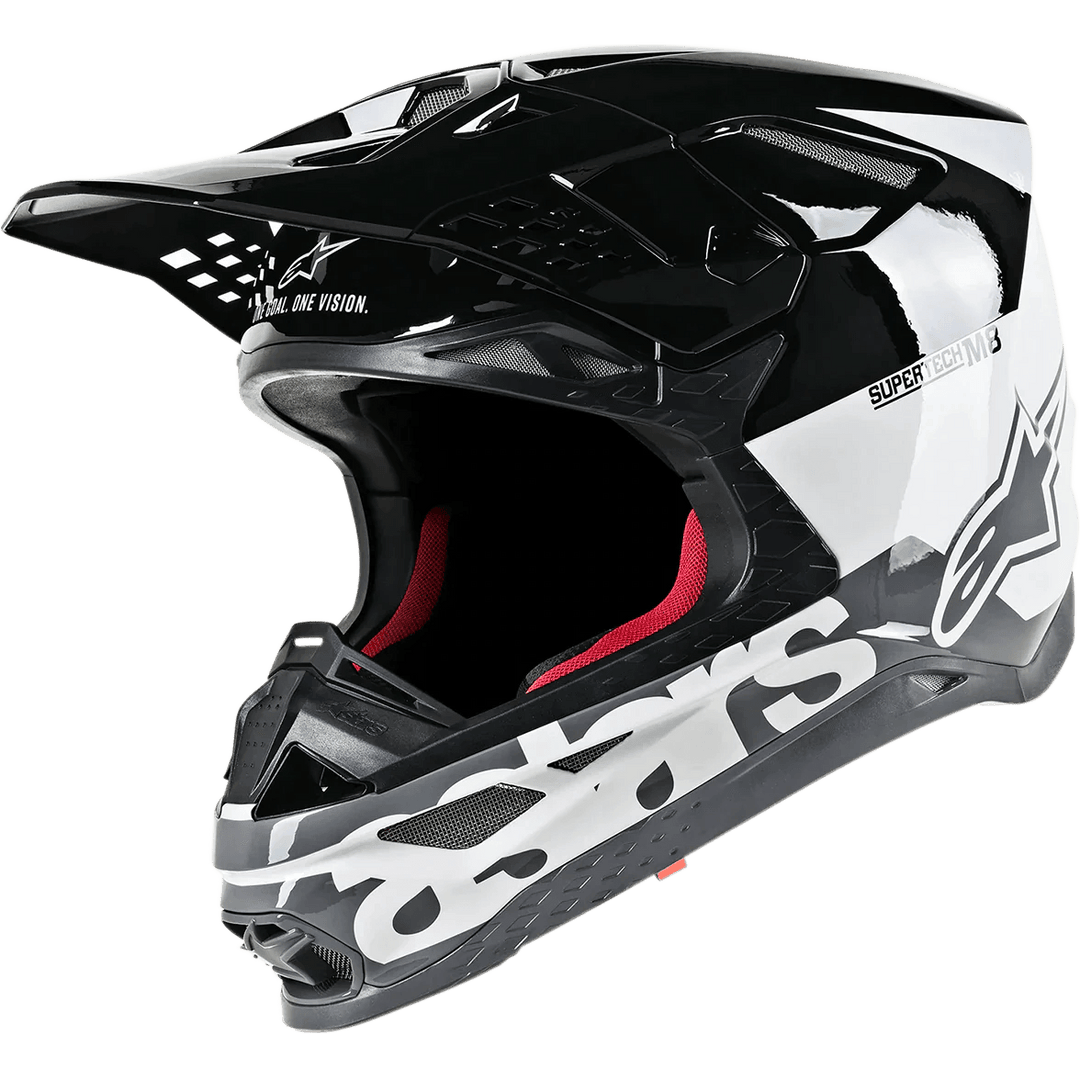 Alpinestars Supertech M8 Radium White/Black/Gray Helmet - Motor Psycho Sport