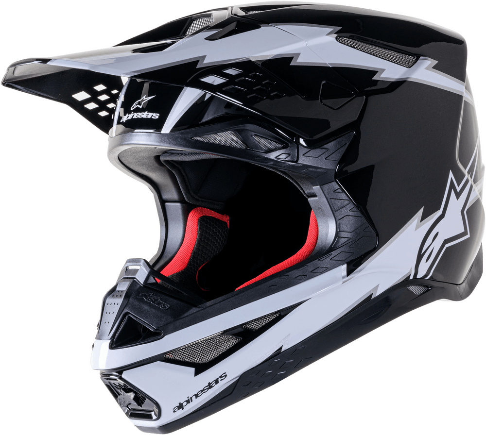Alpinestars Supertech S-M10 Ampress Helmet Black/White Matt - Motor Psycho Sport