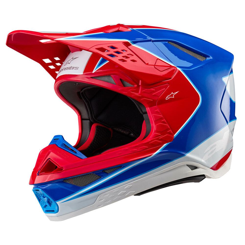 Alpinestars Supertech S-M10 Bale Helmet Bright Red/Blue Glossy - Motor Psycho Sport