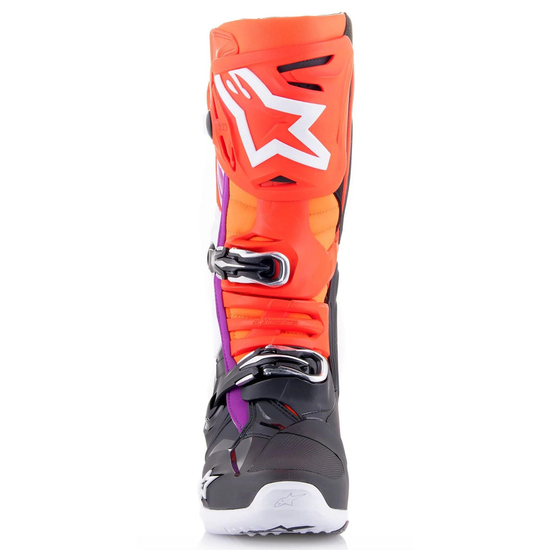 Alpinestars Tech 10 Boots - Black/Red Fluo/Orange Fluo/White - Motor Psycho Sport