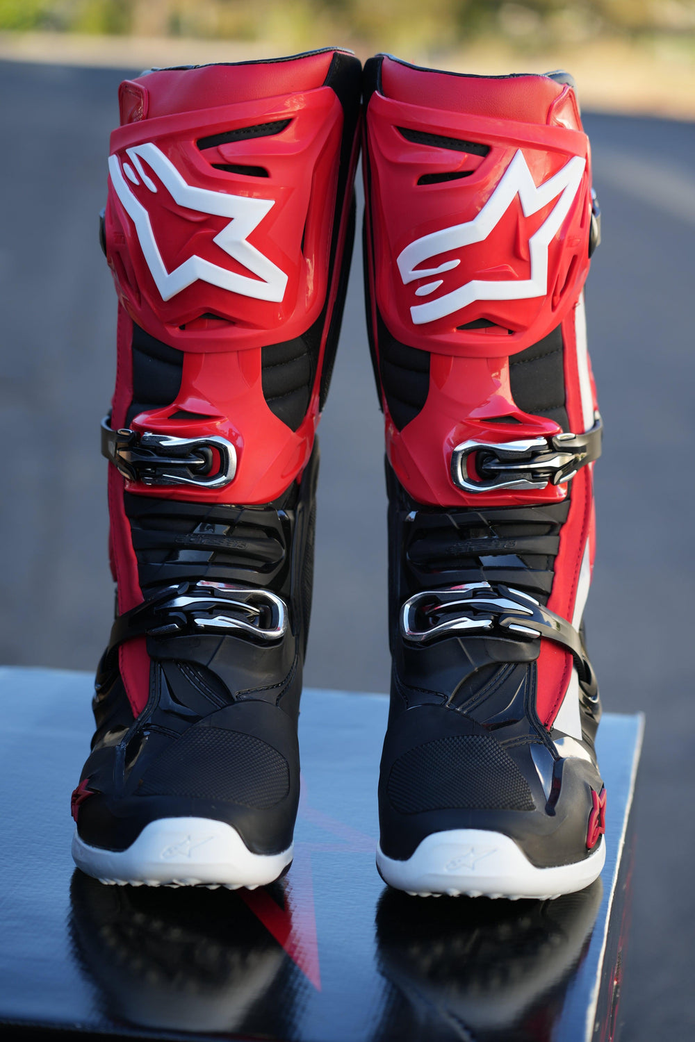 Alpinestars Tech 10 Boots - Black/Red - Motor Psycho Sport