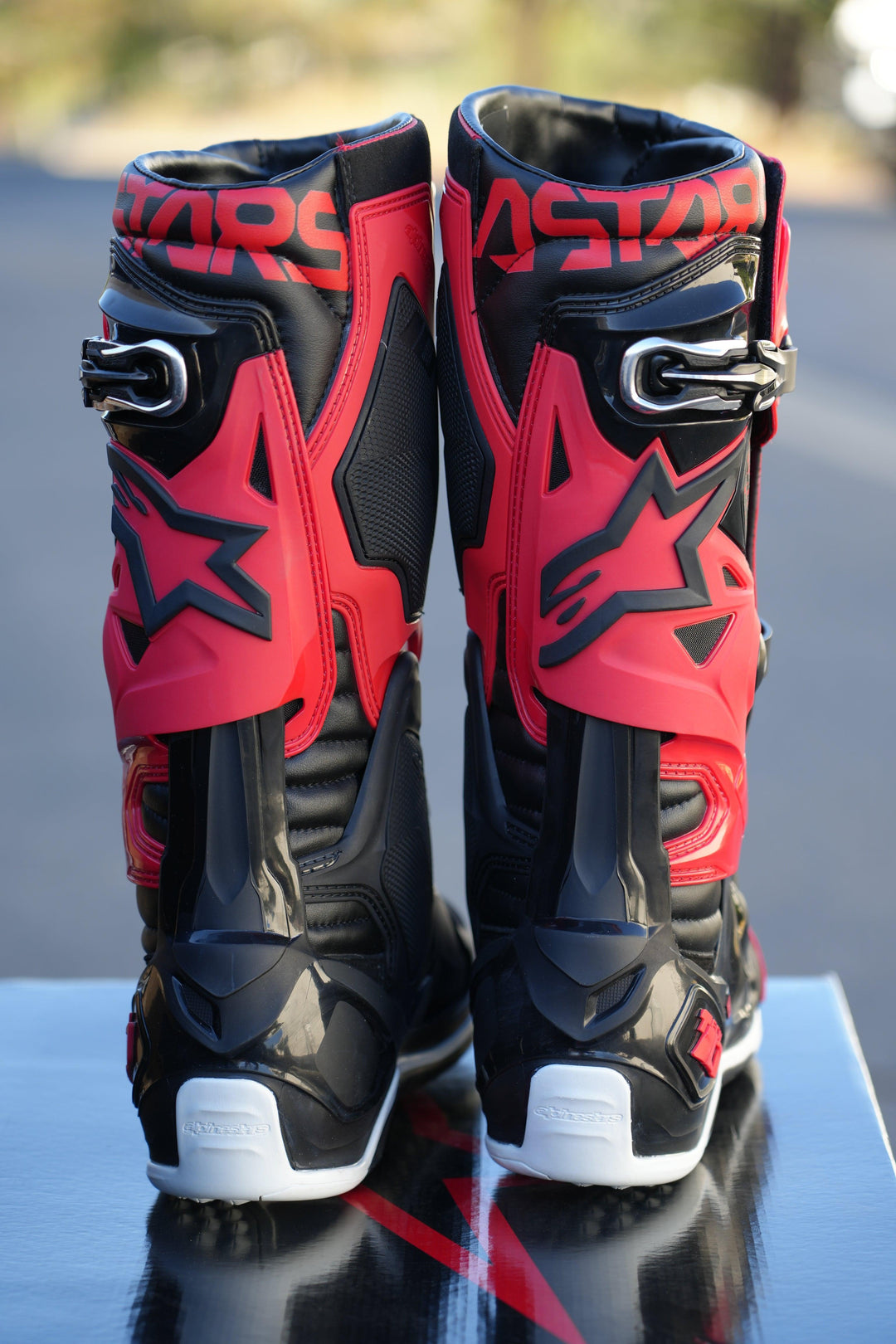 Alpinestars Tech 10 Boots - Black/Red - Motor Psycho Sport