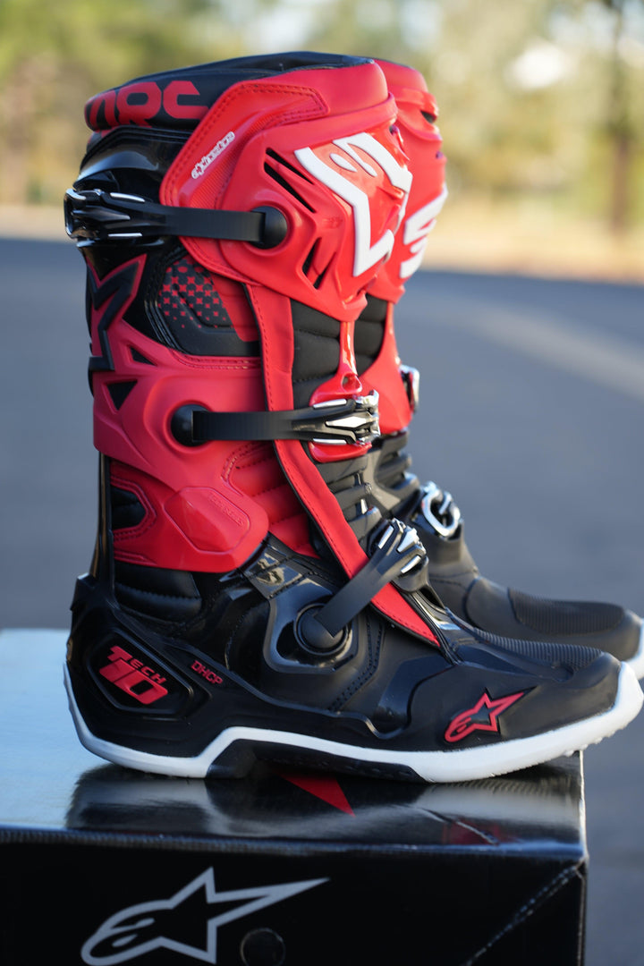 Alpinestars Tech 10 Boots - Black/Red - Motor Psycho Sport