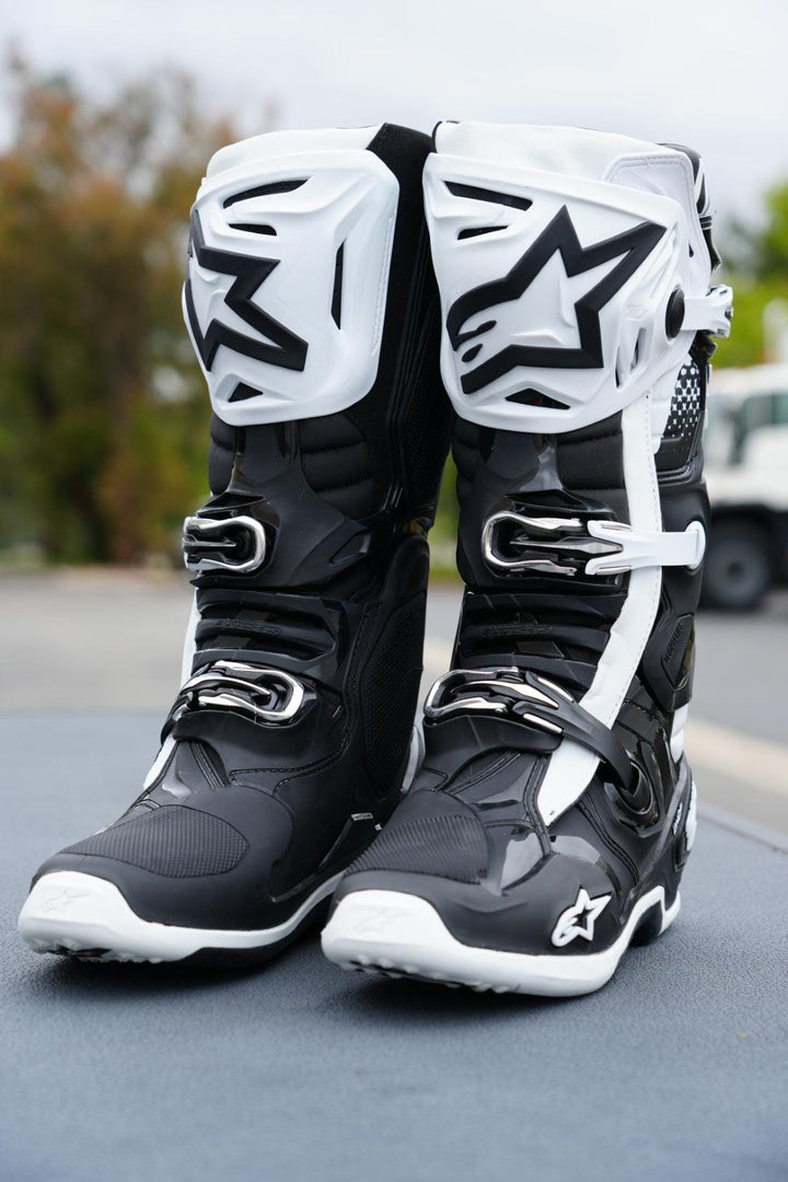 Alpinestars Tech 10 Boots - Black/White - Motor Psycho Sport