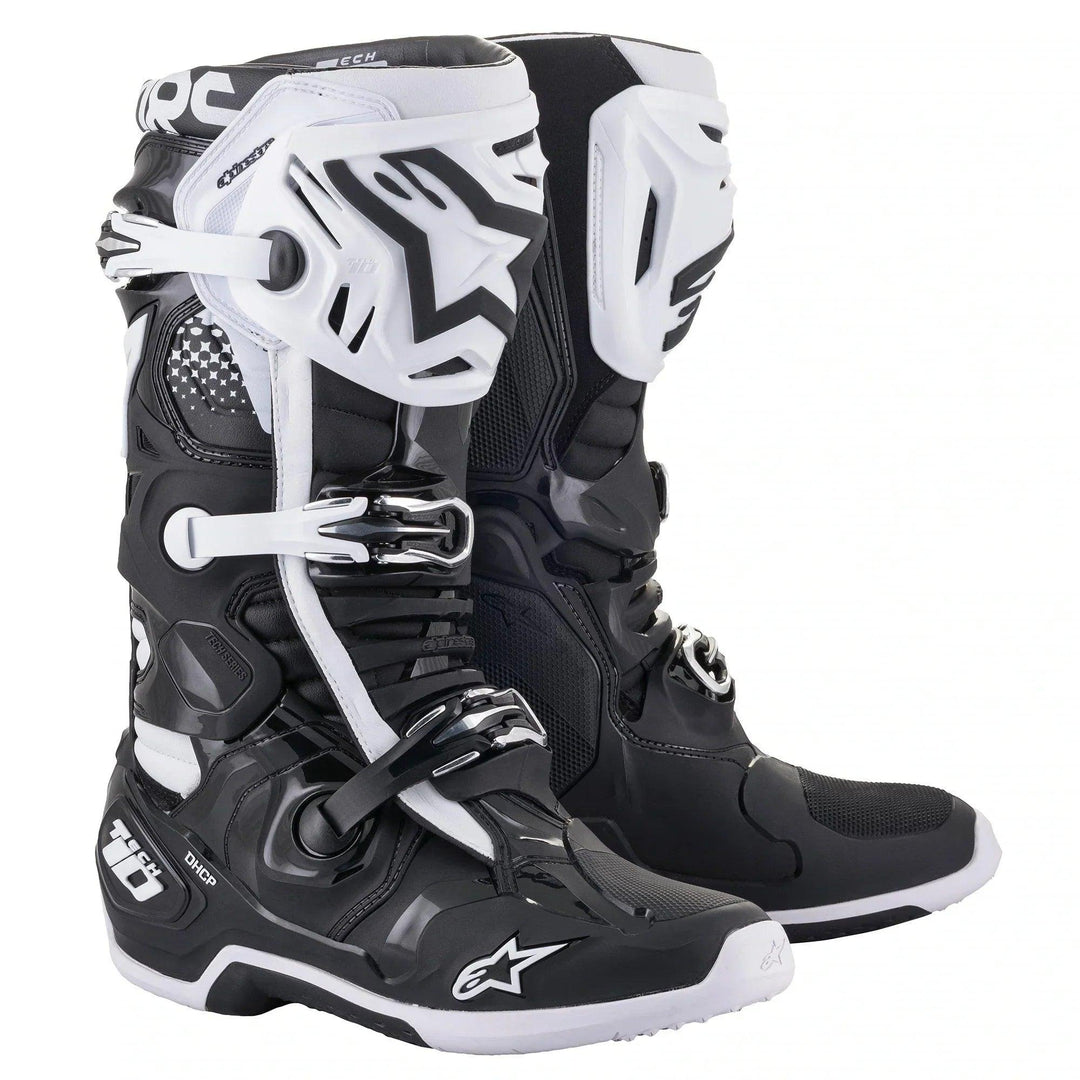 Alpinestars Tech 10 Boots - Black/White - Motor Psycho Sport