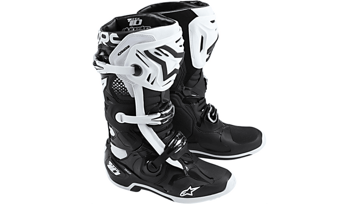 Alpinestars Tech 10 Boots - Black/White - Motor Psycho Sport
