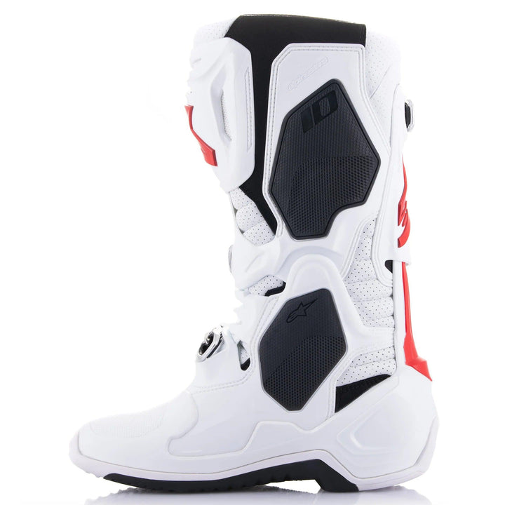Alpinestars Tech 10 Supervented Boots - White/Bright Red - Motor Psycho Sport