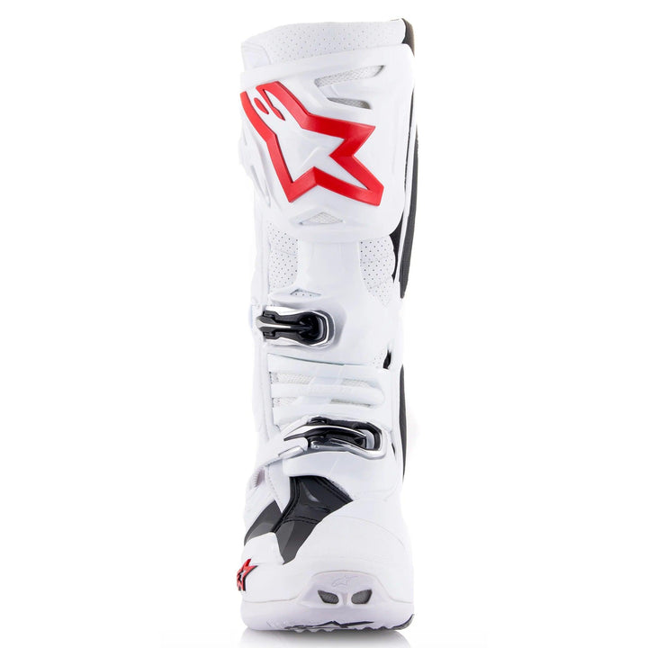 Alpinestars Tech 10 Supervented Boots - White/Bright Red - Motor Psycho Sport