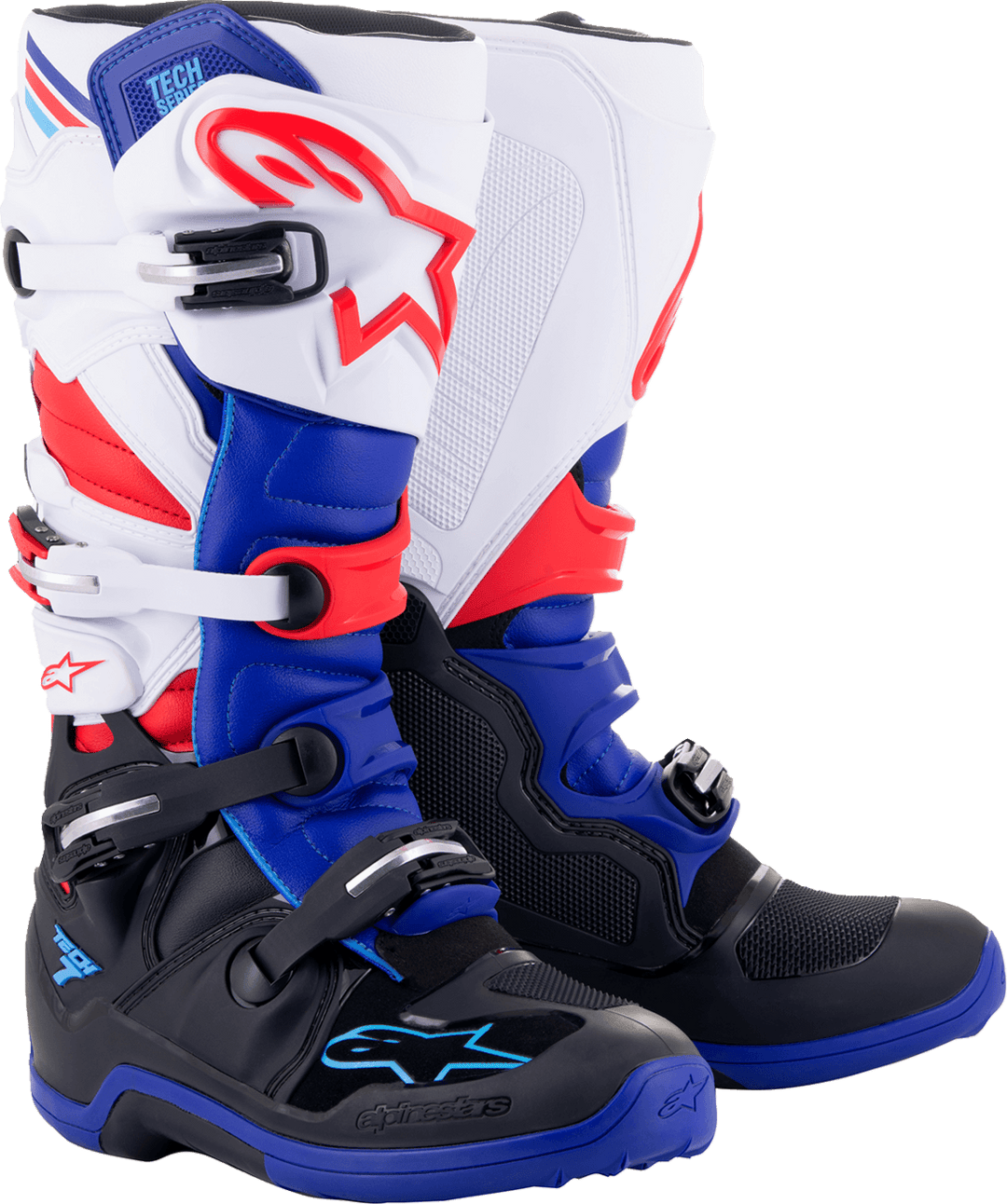 Alpinestars Tech 7 Boots - Black/Blue/Red/White - Motor Psycho Sport