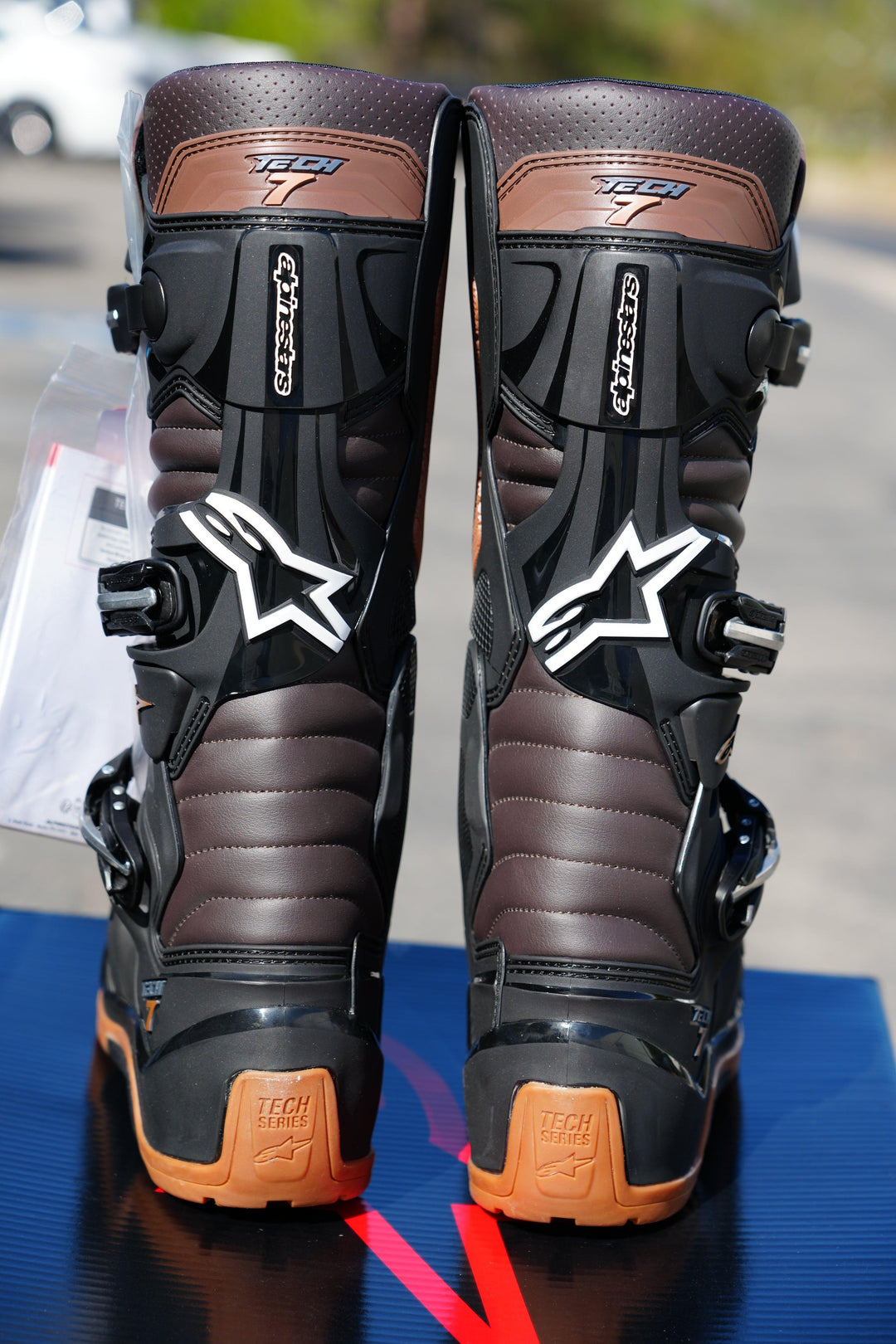 Alpinestars Tech 7 Enduro Black/Dark Brown Boots - Motor Psycho Sport