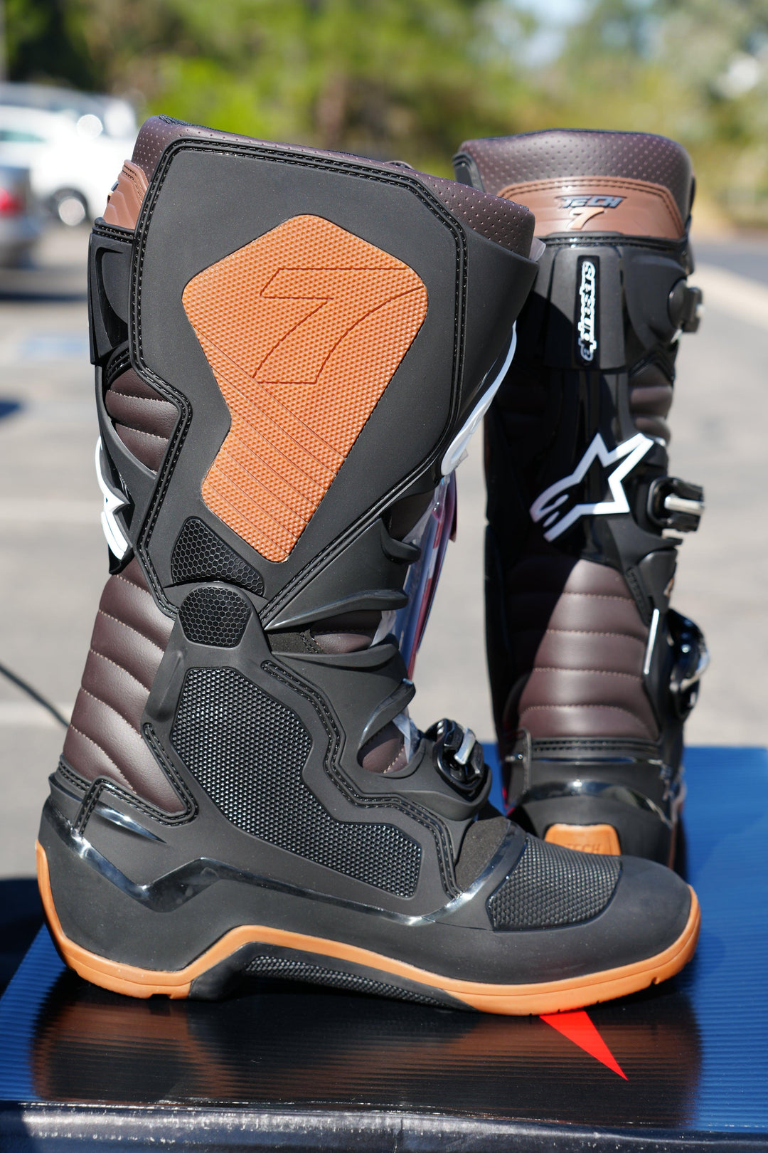 Alpinestars Tech 7 Enduro Black/Dark Brown Boots - Motor Psycho Sport