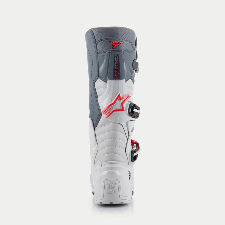 Alpinestars Tech 7 Enduro Boots - Light Gray/Dark Gray/Bright Red - Motor Psycho Sport