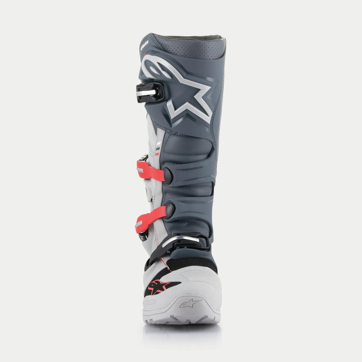 Alpinestars Tech 7 Enduro Boots - Light Gray/Dark Gray/Bright Red - Motor Psycho Sport